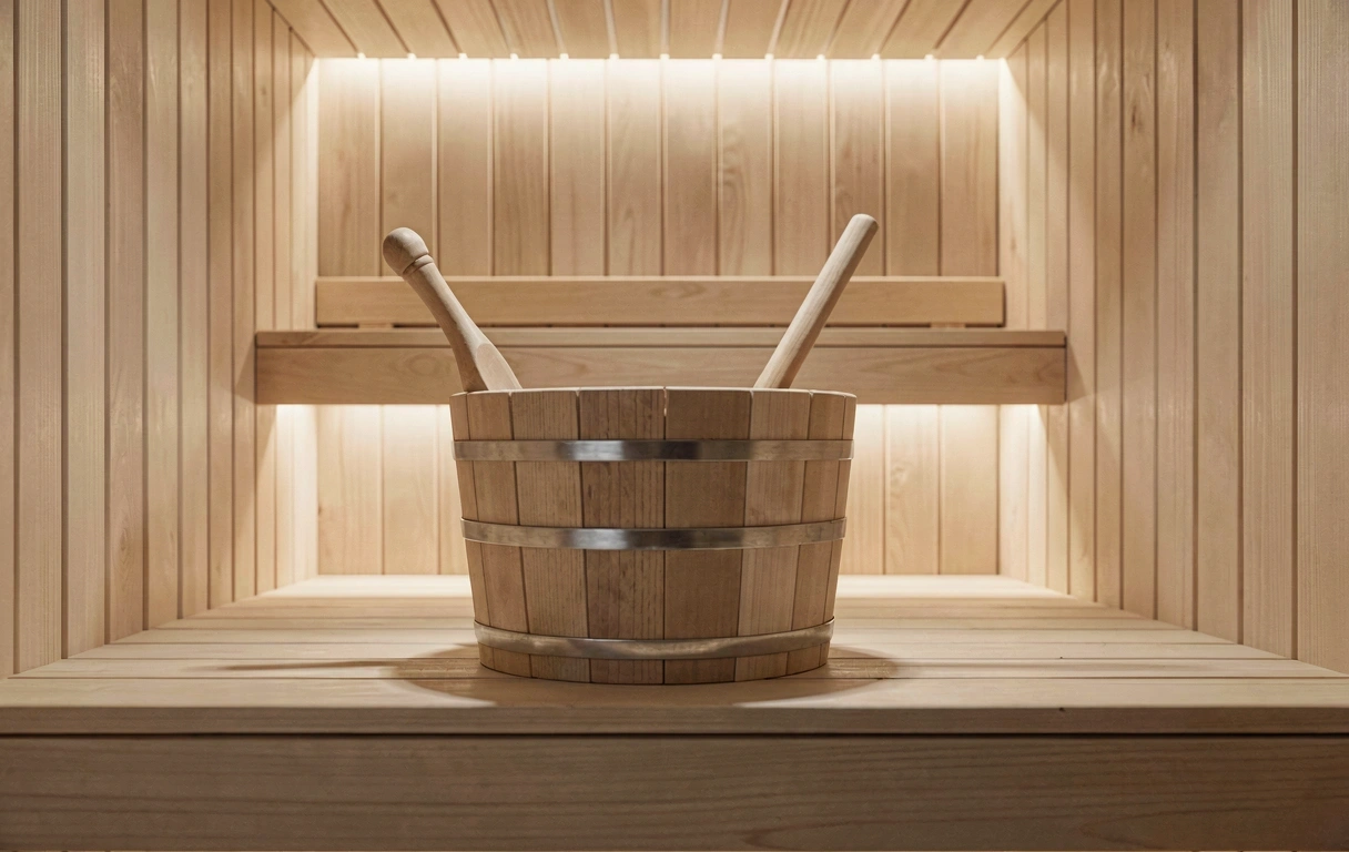 Minimalista szauna belső